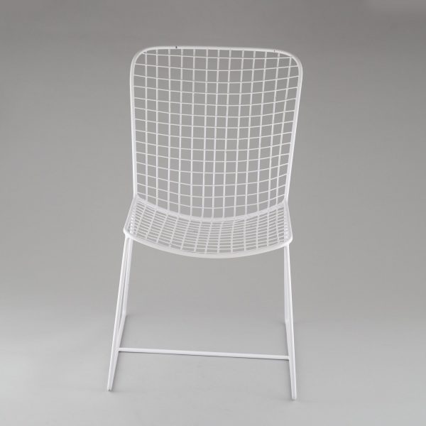 white designer chair wirefram