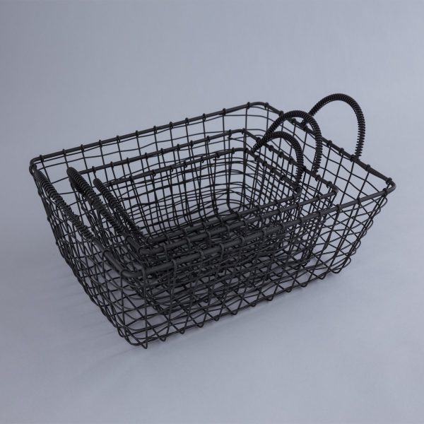 grey nested basket