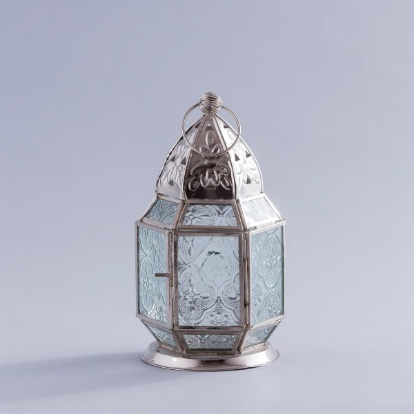 nickel plated metal lantern