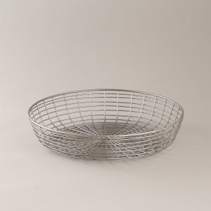 round powder coated metal basket