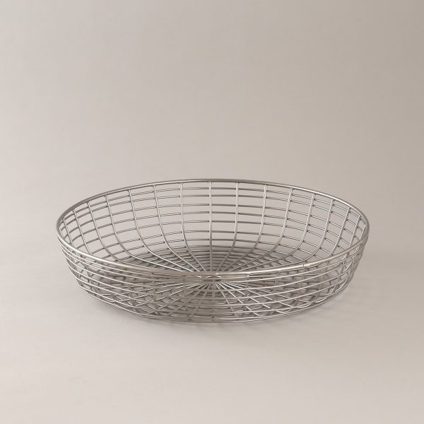 round powder coated metal basket