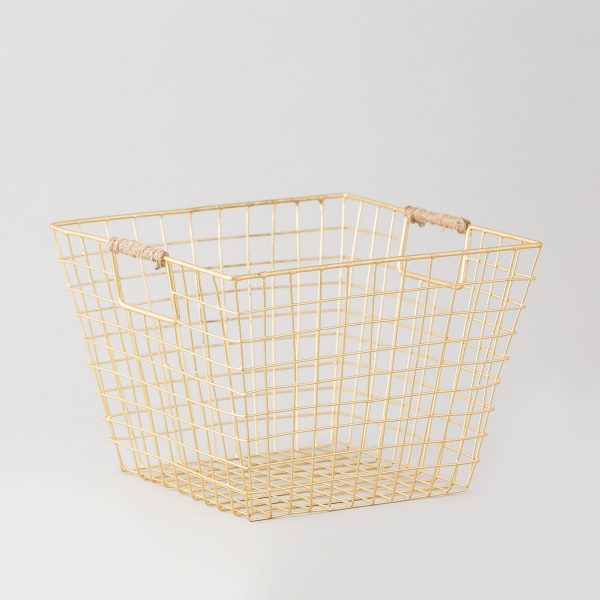multi-purpose iron basket jute wraped