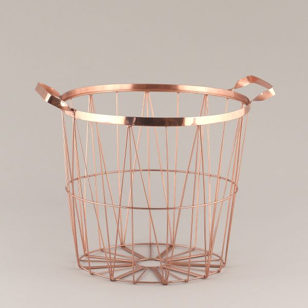 brass plated iron basket