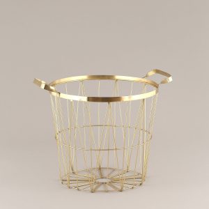 brass plated iron basket
