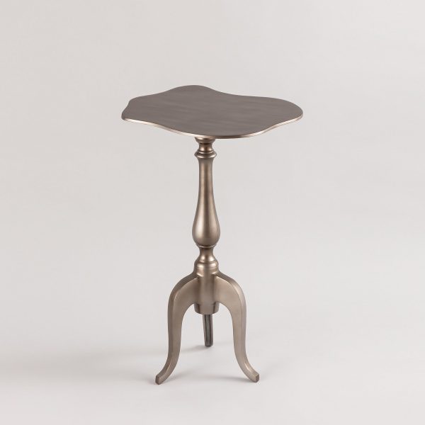 pewter elena side table