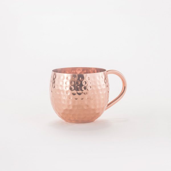 hammered pure copper mug