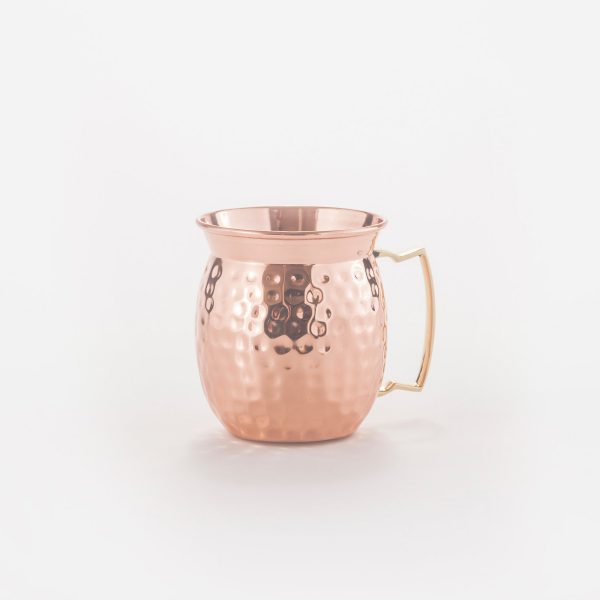 hammered pure copper mug