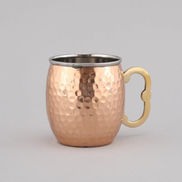 hammered pure copper mug
