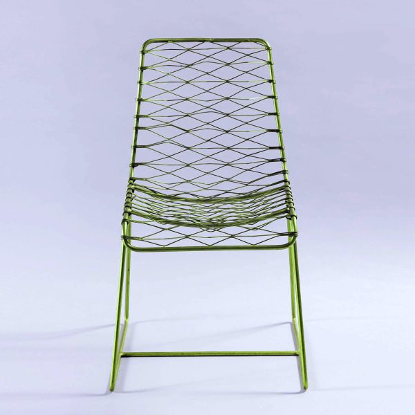 gold plated wire fram iron chair