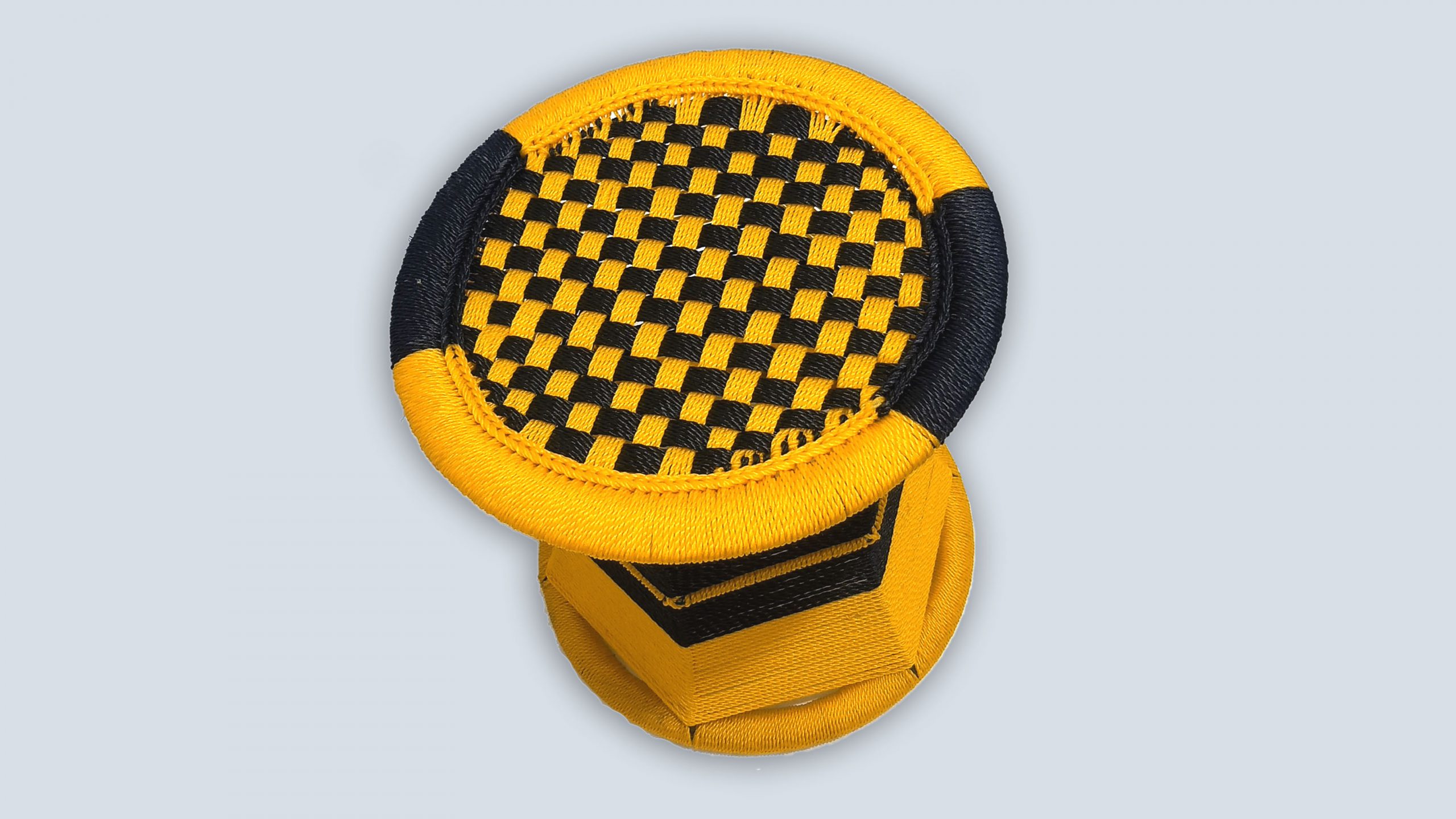 munda, black and yellow, bambo and iron made side table, accuratecrafts.com