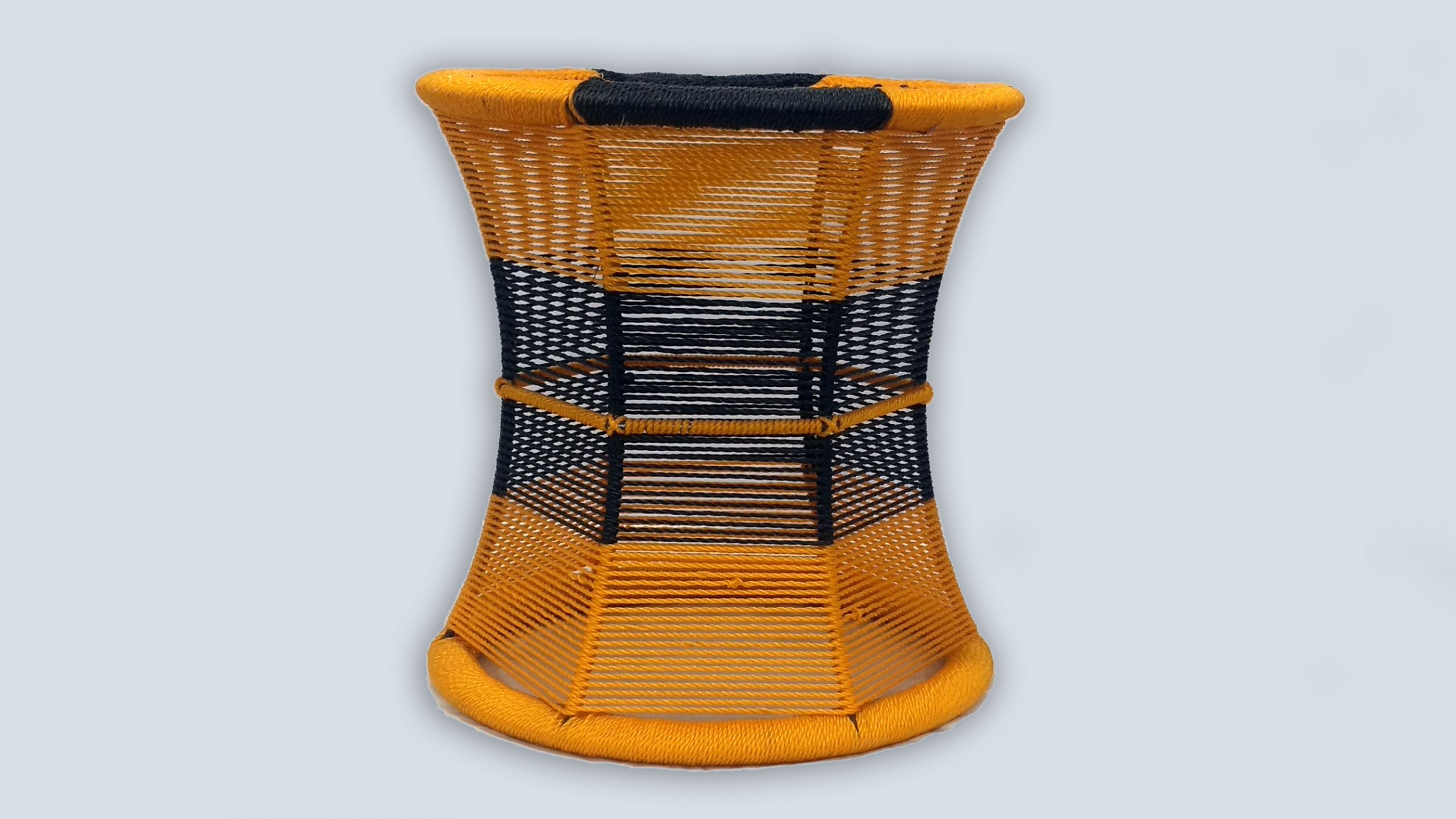 munda, black and yellow, bambo and iron made side table, accuratecrafts.com